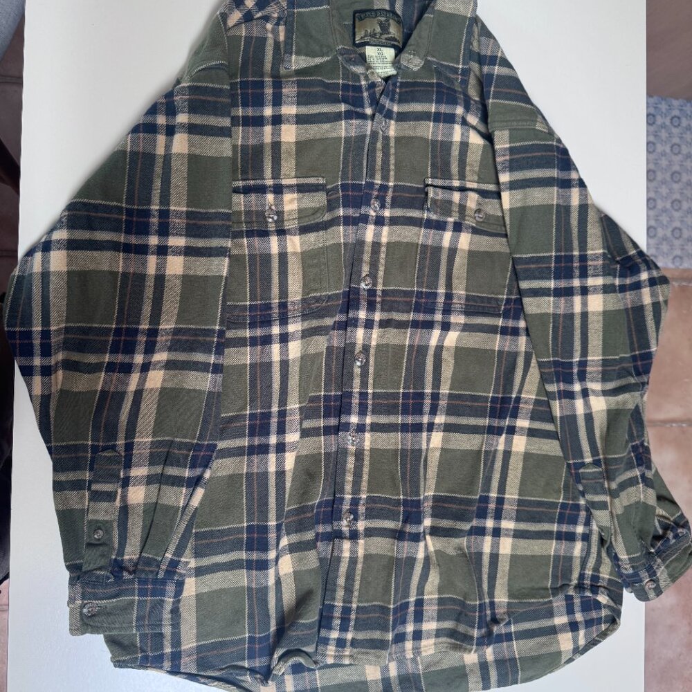 Green and Blue Flannel Jacket